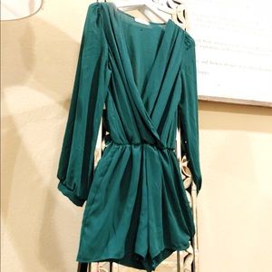 SUPER CUTE Hunter Green Romper by Karlie!!!